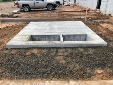 light concrete pad